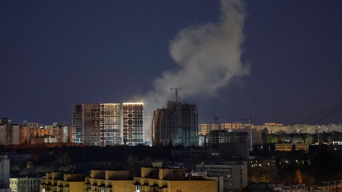 Fire breaks out in Kyiv after Russian air attack, Ukraine's military says