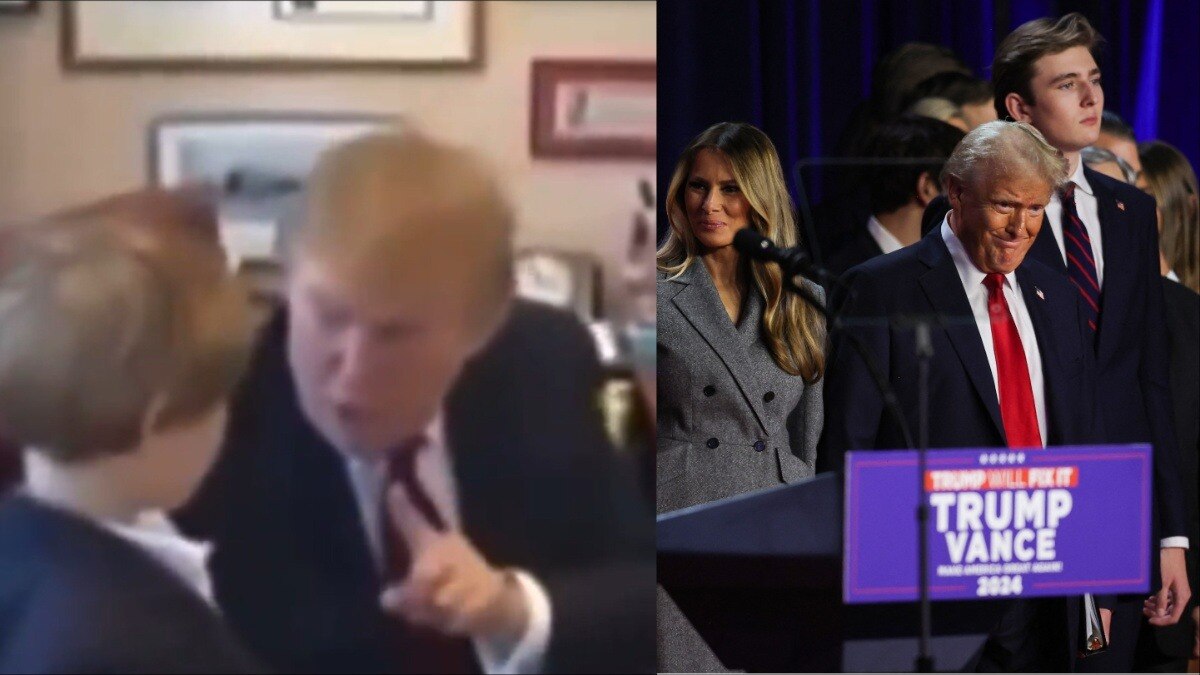 Donald Trump old video with son Barron saying I want all As, no drugs surfaces, viral