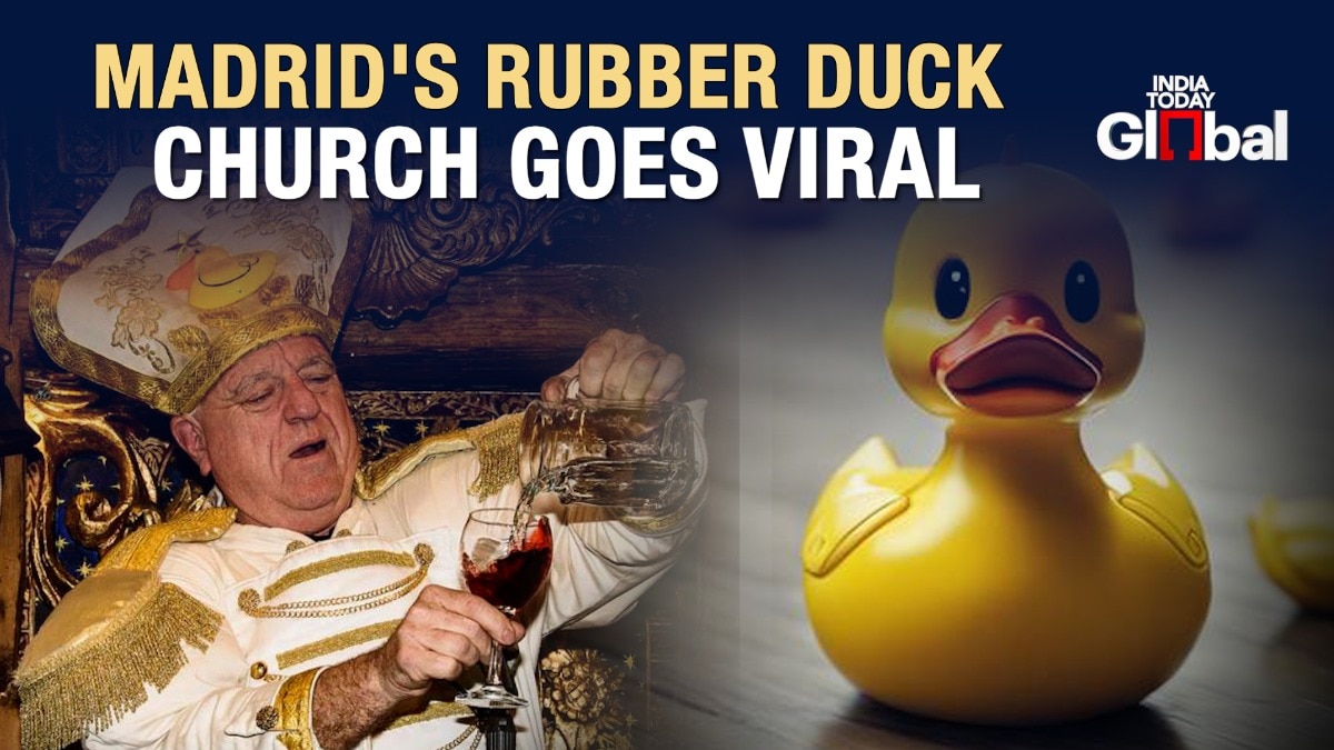 Madrid’s ‘rubber duck church’ attracts crowds with quirky masses and weddings